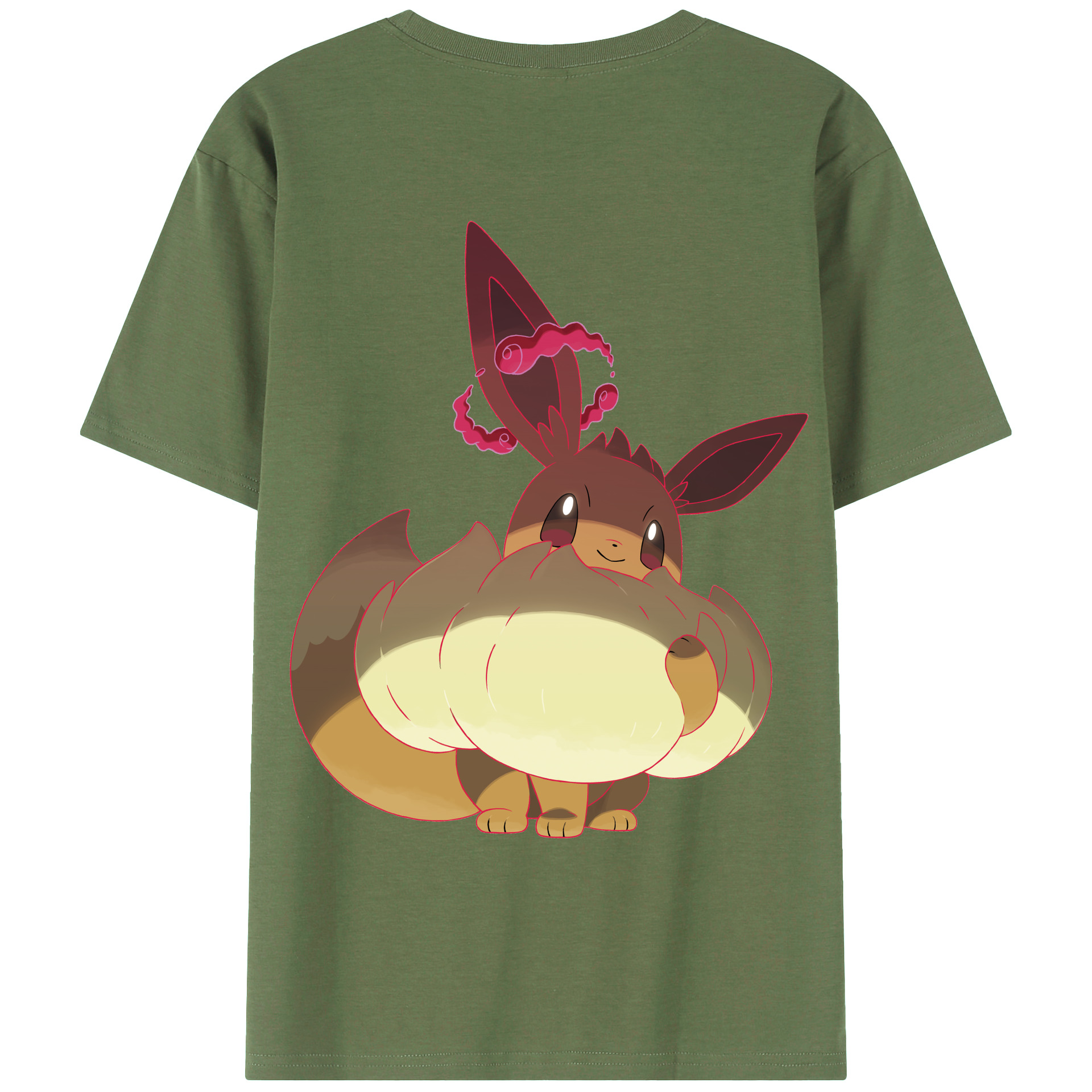 （画像用） ポケットモンスター Pokémon 綿100％ メンズ半袖Tシャツ（バックプリント） 通気性